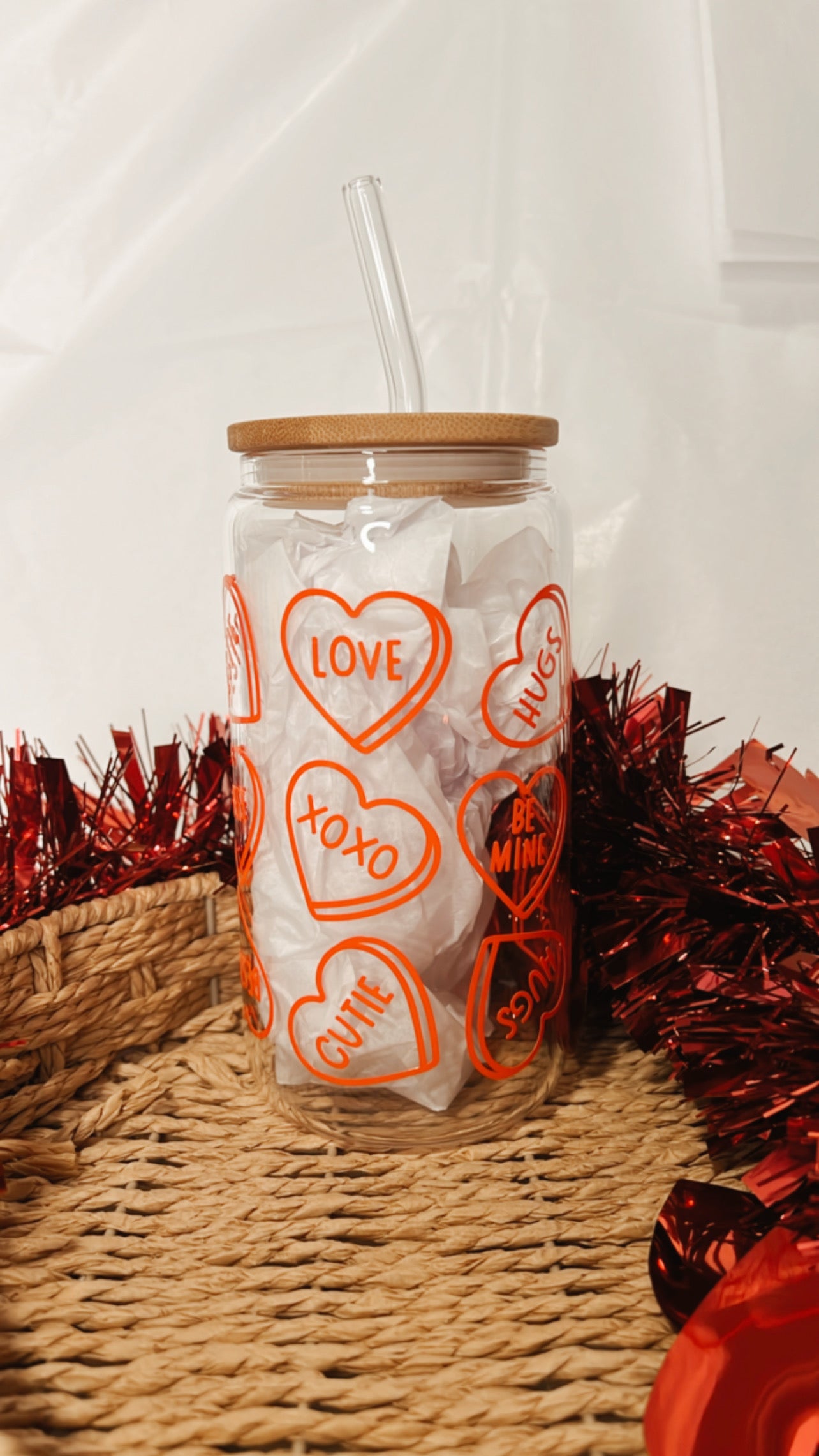 Hearts Glass Cup