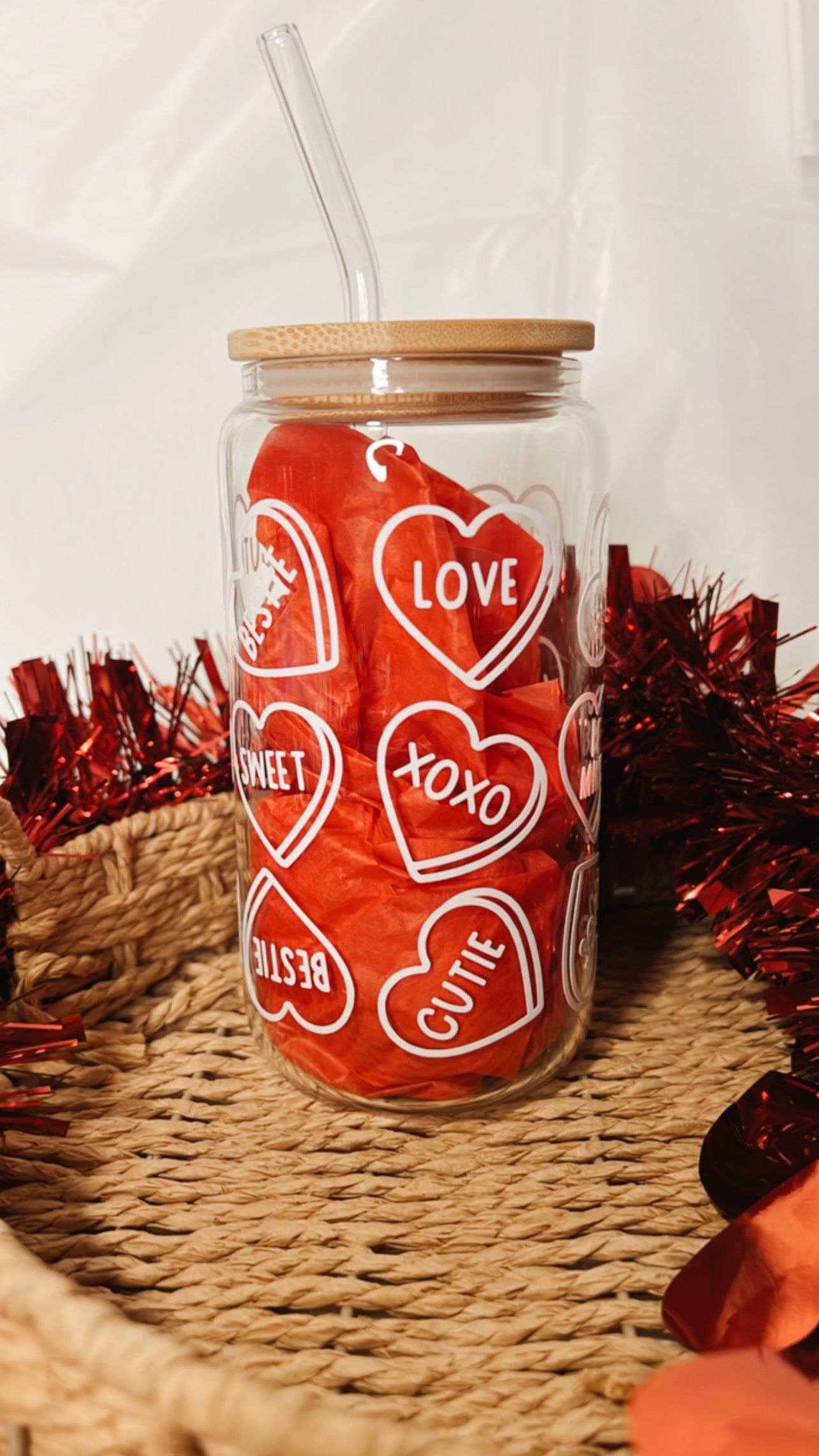 Hearts Glass Cup