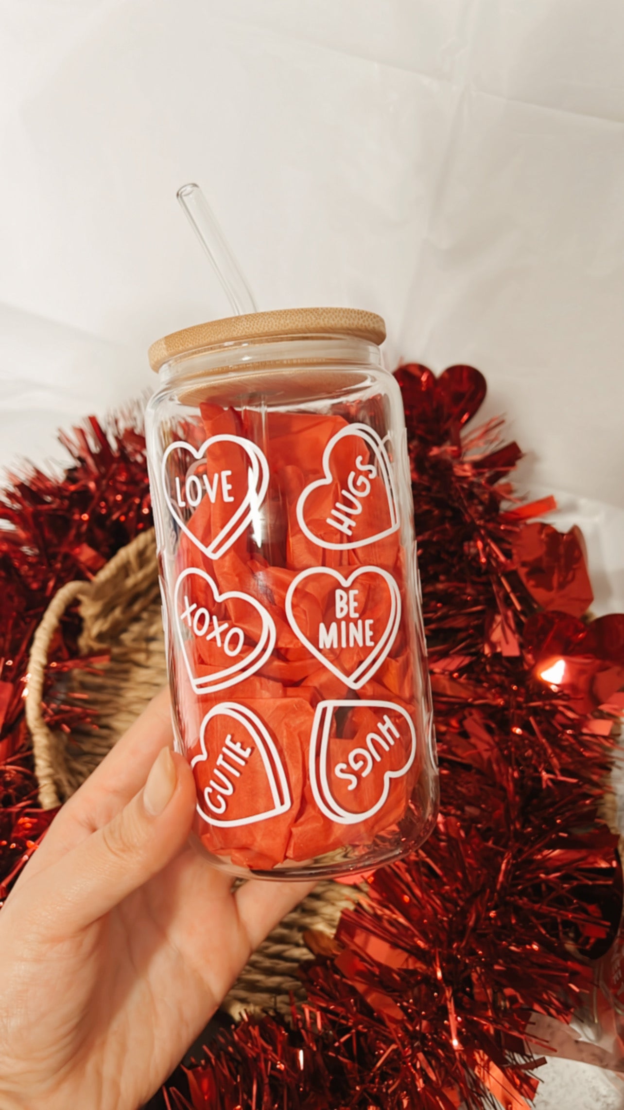 Hearts Glass Cup