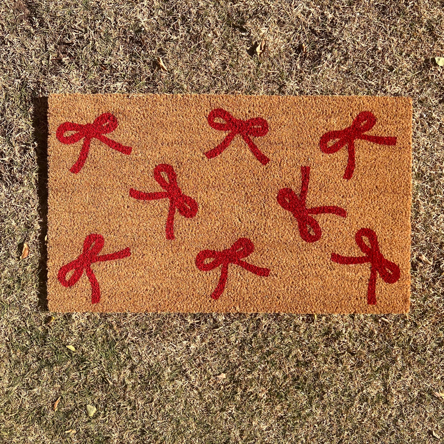 Red Bows Doormat