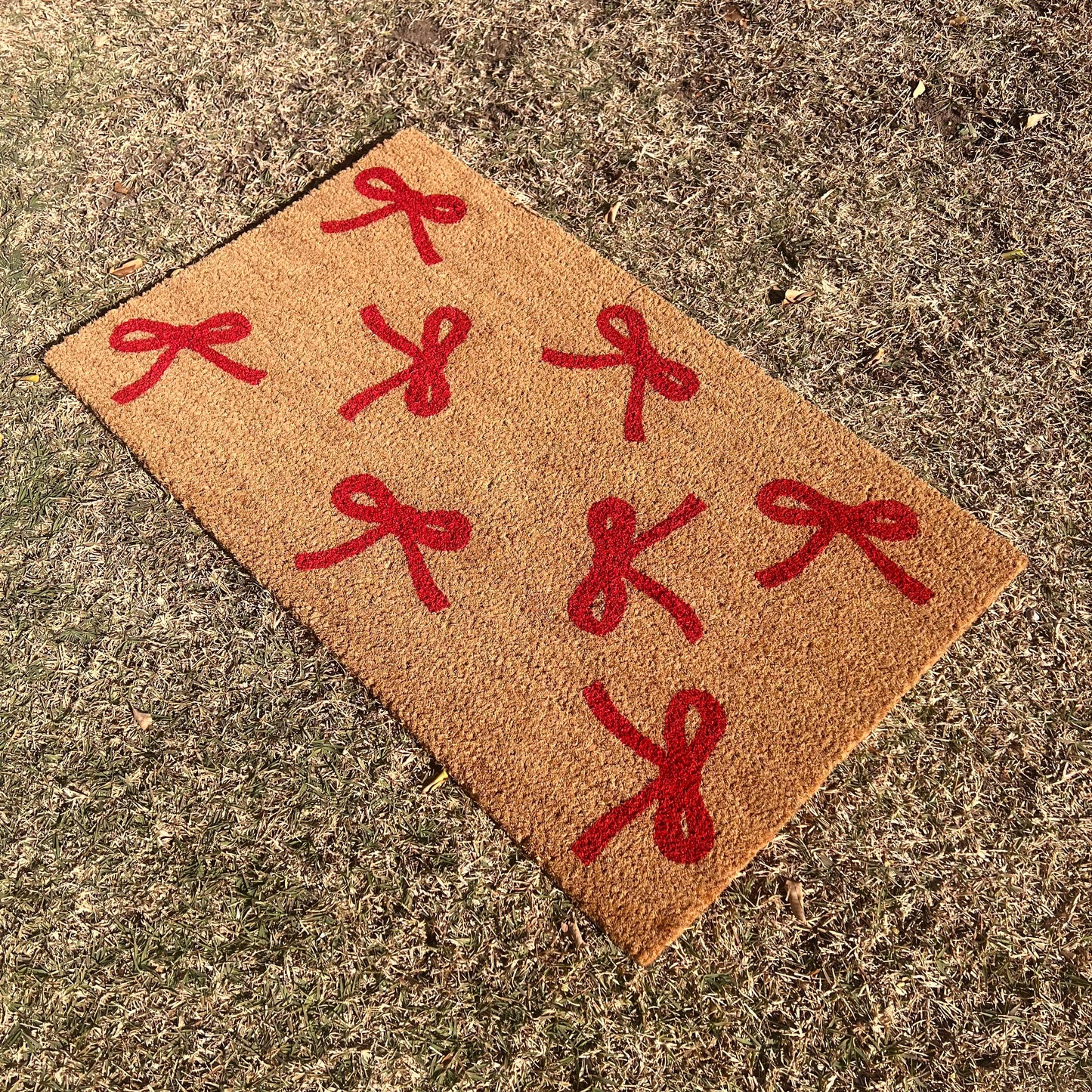 Red Bows Doormat