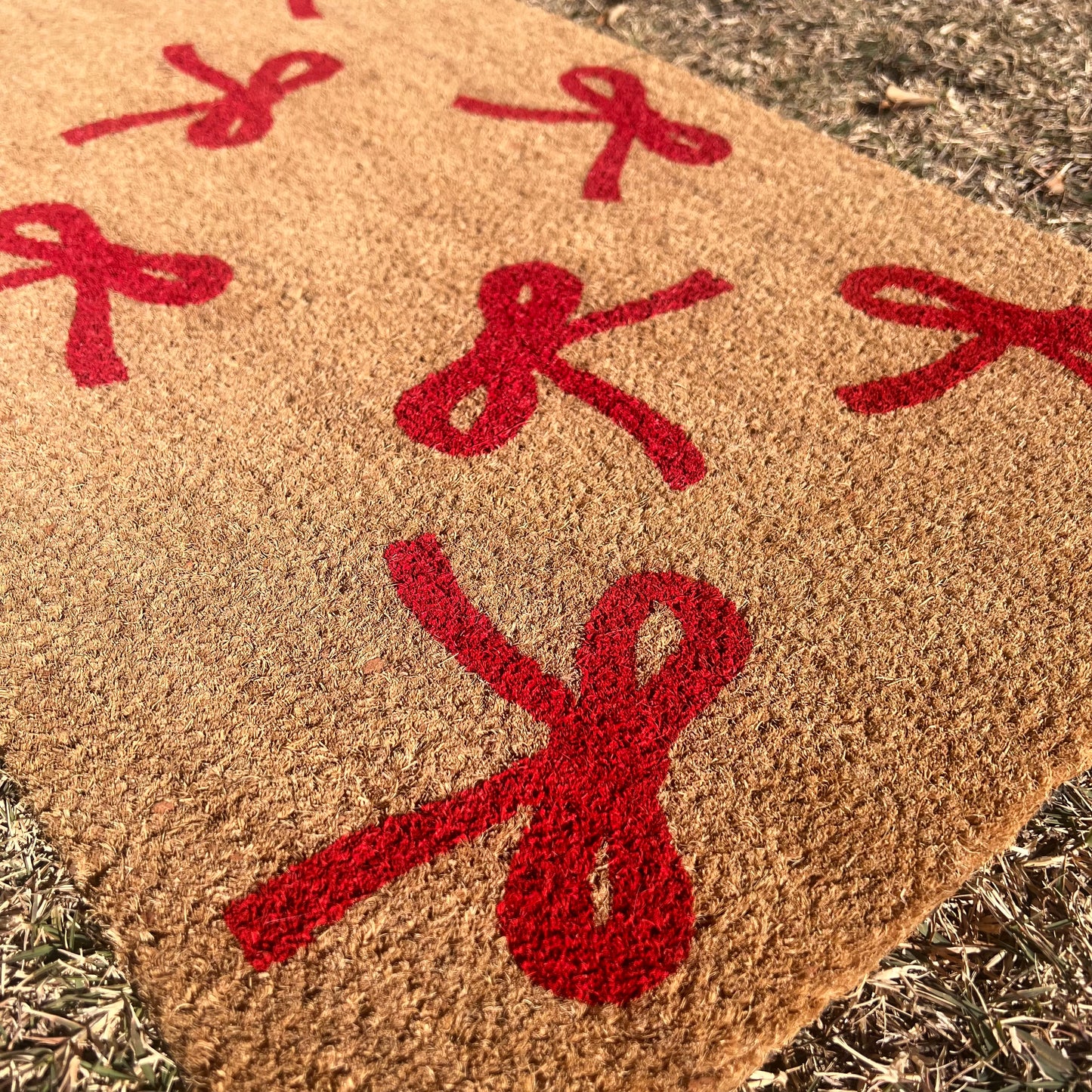Red Bows Doormat