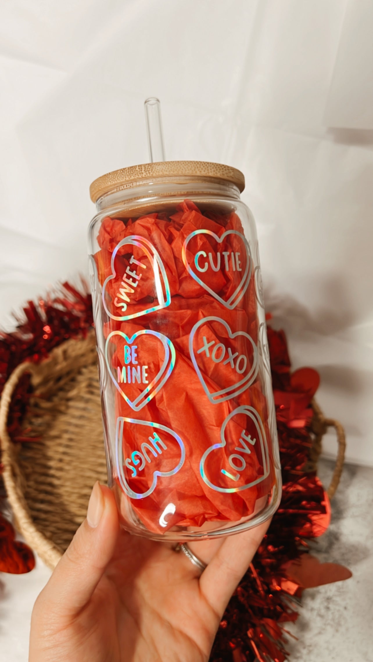 Hearts Glass Cup