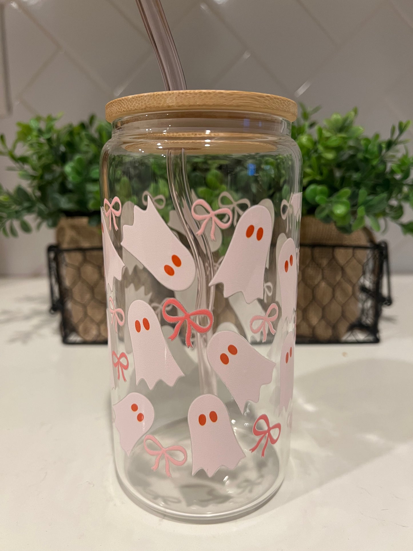 Coquette Ghost Glass Cup