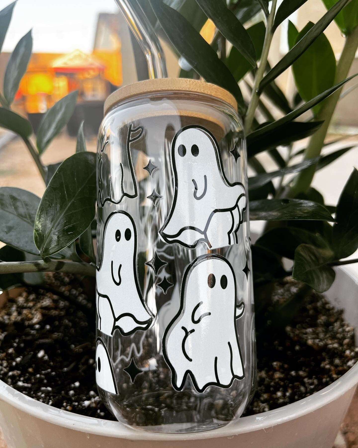 Ghost Butt Glass Cup