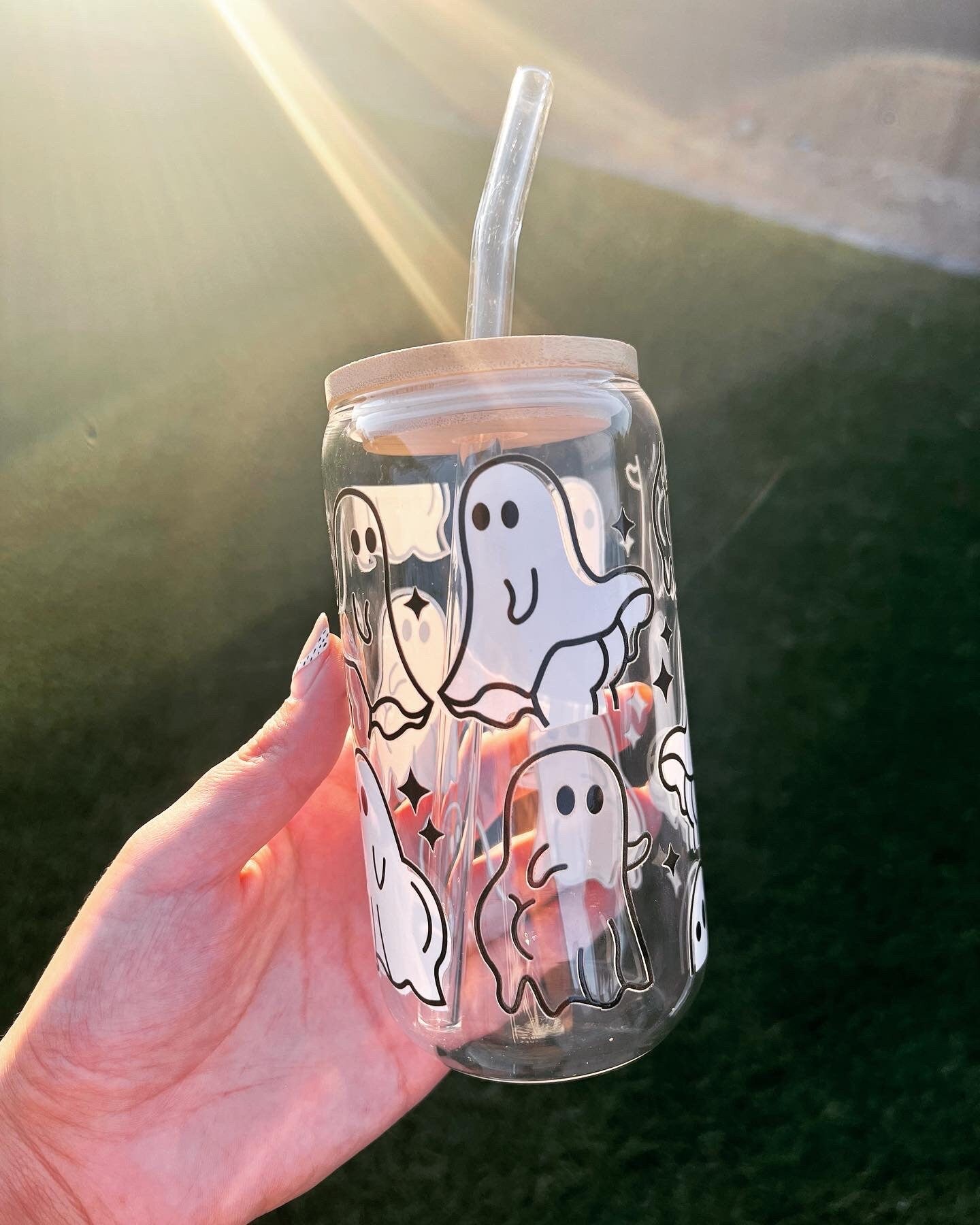Ghost Butt Glass Cup
