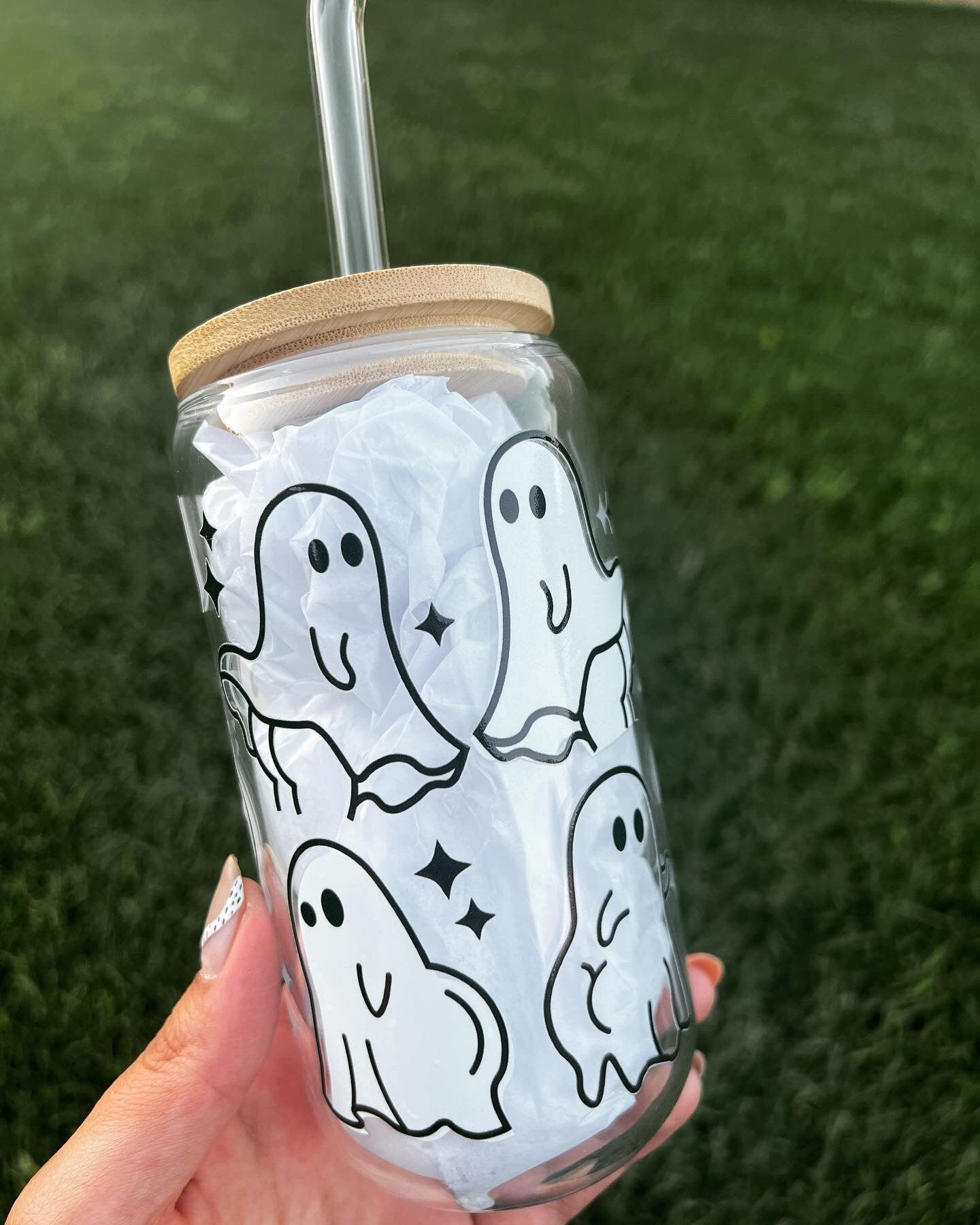 Ghost Butt Glass Cup