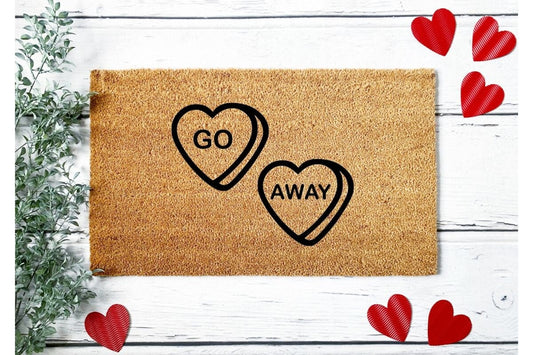 Go Away Valentine's Day Doormat